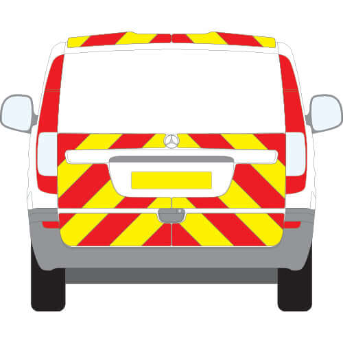 A MERCEDES Vito Tailgate (2003 ) Chevron Kit in a  Flooded Diamond material grade (No Windows)  from the Chevron Warehouse