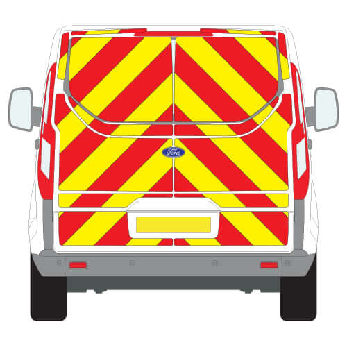 A FORD Transit Custom Tailgate (2013 ) Chevron Kit in a  Planked Engineering material grade (Full Kit)  from the Chevron Warehouse