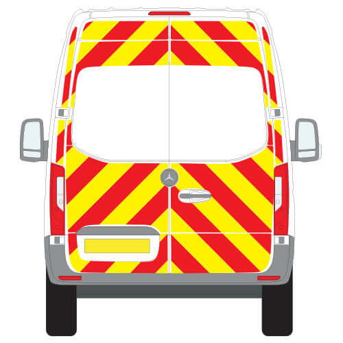 A MERCEDES Sprinter Front Wheel Drive (2018 ) Chevron Kit in a  Flooded Prismatic material grade (No Windows)  from the Chevron Warehouse