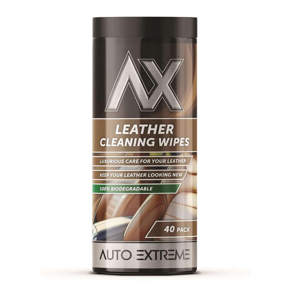 AX Leather Cleaning Wipes – 40 Pack for easy leather cleaning and maintenance, gentle formula for all leather types.