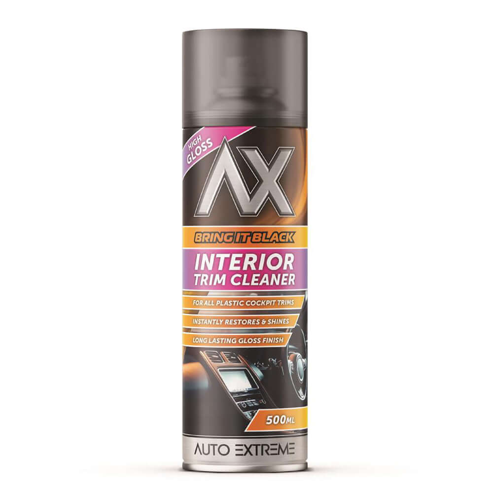 Bring It Black Hi Gloss Interior Cleaner – 500ml, a dual-action cleaner for plastics, vinyl, and rubber surfaces.