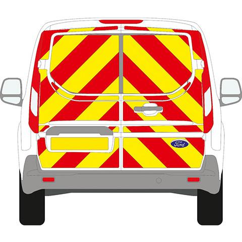 Ford Transit Connect Chapter 8 Chevron Kit design for vehicle safety compliance and visibility, model years 2014 to 2021.