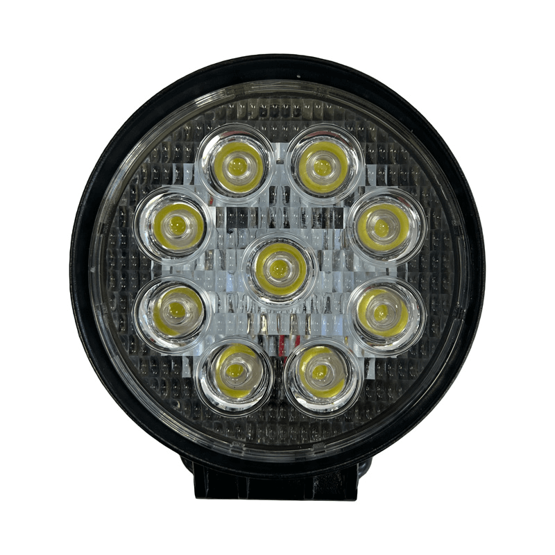 Round Work Lamp - Durable LED lighting with multiple bright bulbs for work and safety.