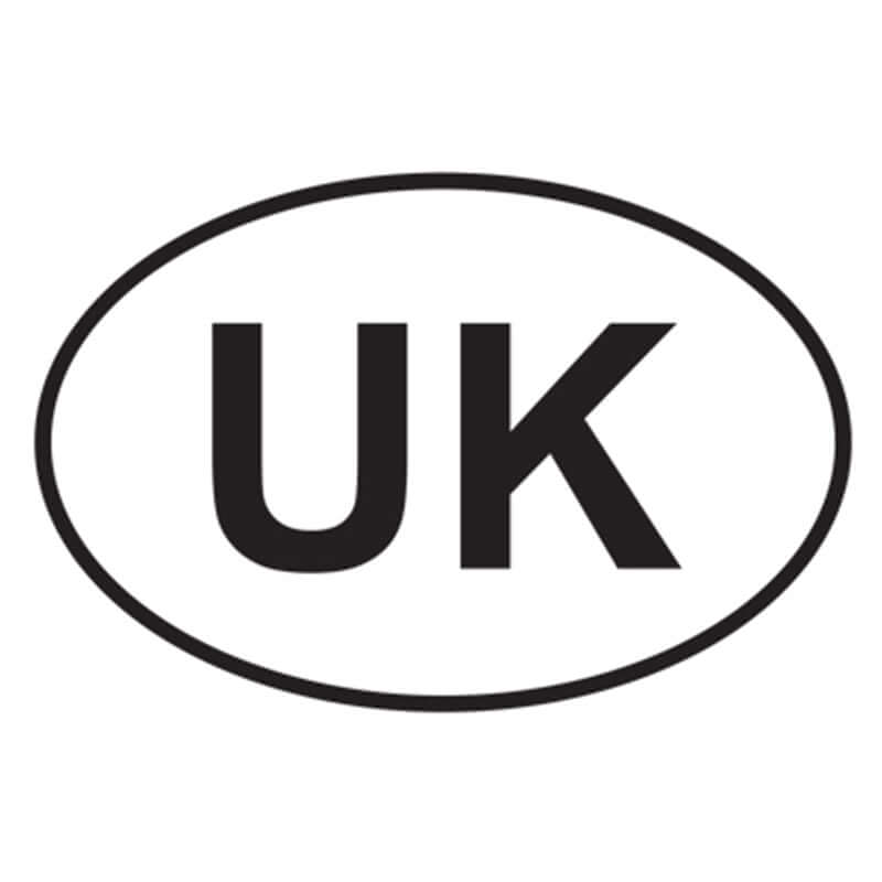 UK Sticker - Self Adhesive - 195mm X 125mm