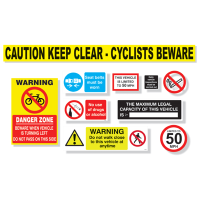 Commercial Vehicle H&S Sticker Pack