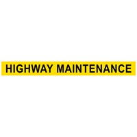 Highway Maintenance Fluorescent Sign - Magnetic - 1105mm x 140mm
