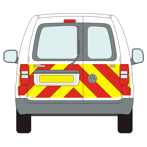 Volkswagen Caddy Half Chevron Kit (2010 - 2021) Flooded 3M Diamond Grade