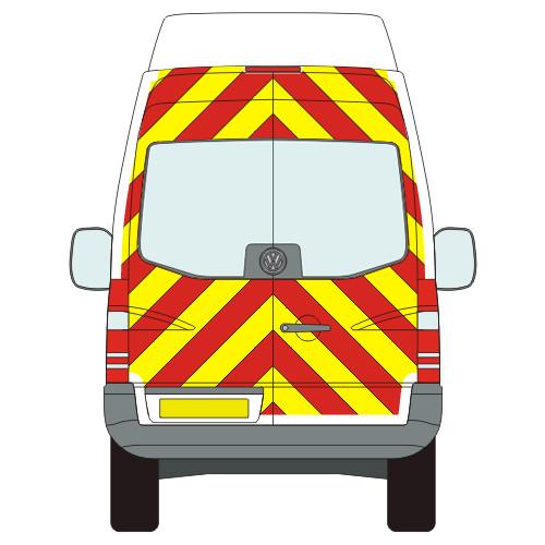 Volkswagen Crafter Full Chevron Kit with Window cut-outs (2006 - 2017) (High / Super High Roof) 3M Diamond Grade