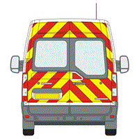 Renault Master Full Chevron Kit with Window cut-outs (2010 - 2021) (Medium roof H2) Engineering Grade