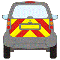 Smart Car Full Chevron (2000 - 2004) Flooded Nikkalite Prismatic Grade