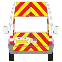 Ford Transit Full Chevron Kit with Window cut-outs ( 2006 - 2014) (High roof H3) Flooded Nikkalite Prismatic Grade