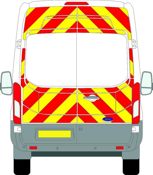 Ford Transit Full Chevron Kit with Window cut-outs (2014 - 2020) (High roof H3) Nikkalite Prismatic Grade