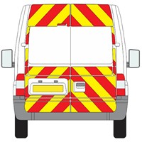 Ford Transit Full Chevron Kit with Window cut-outs ( 2006 - 2014) (Medium roof H2) Nikkalite Prismatic Grade