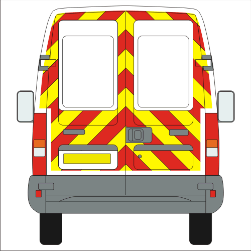 Iveco Daily Full Chevron Kit with Window cut-outs (1999 - 2014) (Medium roof H2) Flooded Nikkalite Prismatic Grade