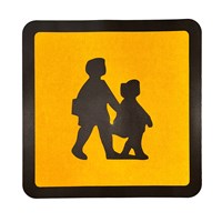 School Bus Signs Front - 250mm x 250mm Self Adhesive sign