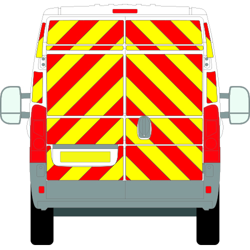 Peugeot Boxer Full Chevron Kit (2015 - Present) (Medium roof H2) 3M Diamond Grade