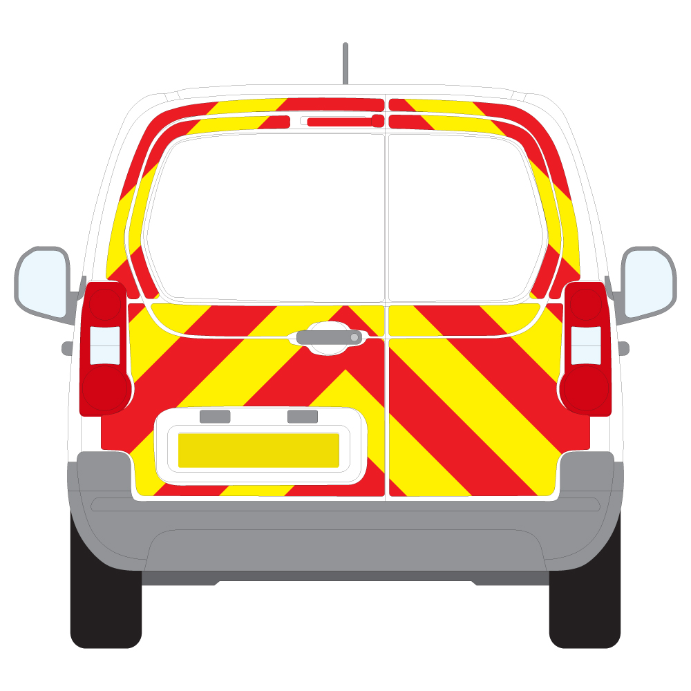 Vauxhall Combo Full Chevron Kit with Window cut-outs (2018 - Present) Flooded 3M Diamond Grade