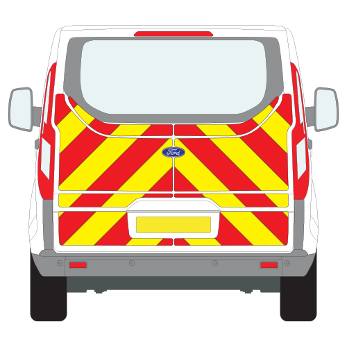 Ford Transit Custom Tailgate Half Kit (2013 - 2023) (Low roof H1) Flooded 3M Diamond Grade