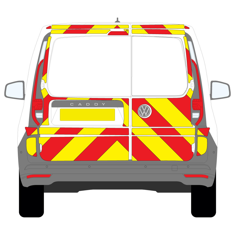 Volkswagen Caddy Full Chevron Kit with Window cut-outs (2021 - Present) Flooded Engineering Grade