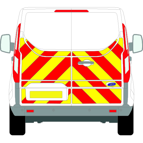 Ford Transit Custom Half Chevron Kit (2013 - 2023) Flooded Nikkalite Prismatic Grade