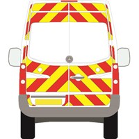 Mercedes-Benz Sprinter Full Chevron Kit with Window cut-outs (2006 - 2018) (High/Med Roof) Flooded Nikkalite Prismatic Grade