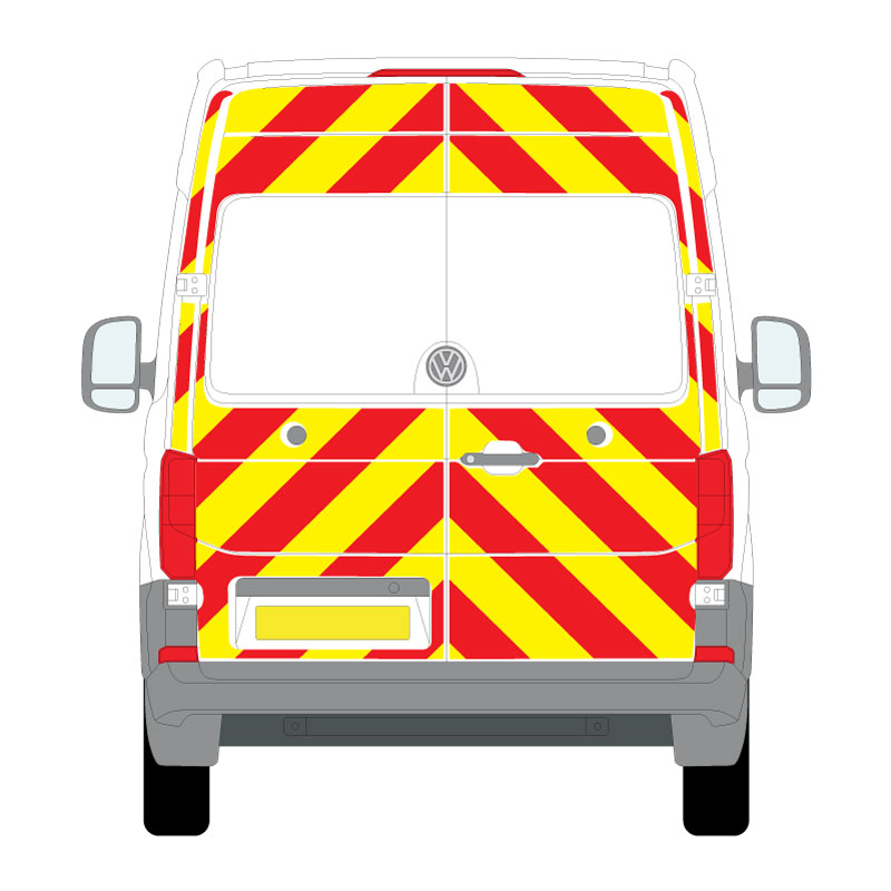 Volkswagen Crafter Full Chevron Kit with Window cut-outs (2017 - 2023) (High / Super High Roof) Flooded Nikkalite Prismatic Grade