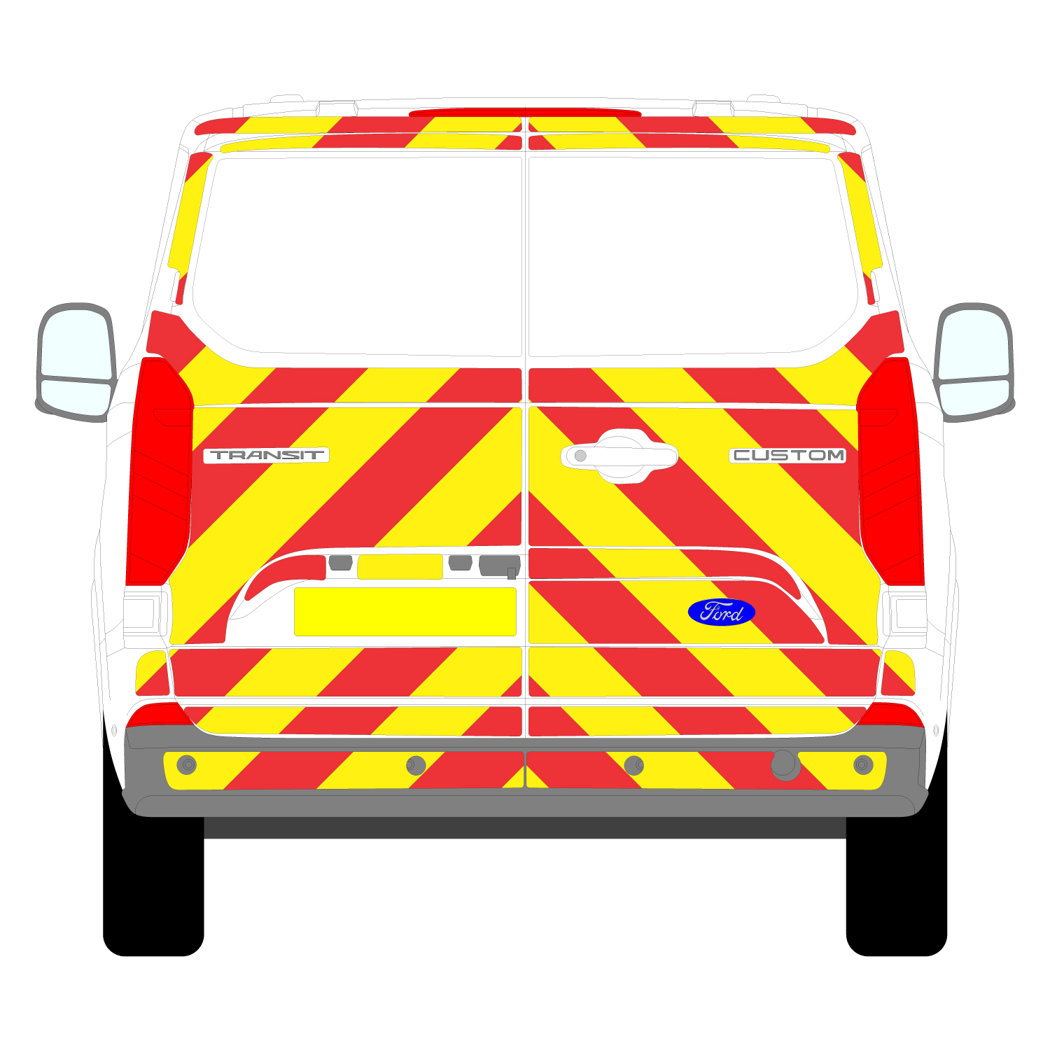 Ford Transit Custom No Windows Chevron Kit (2023 - 2024) Engineering Grade