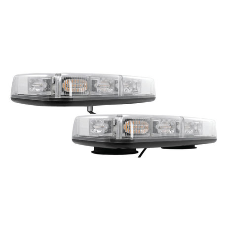 30 LED Mini Lightbar showcasing two compact LED light units for enhanced vehicle safety and compliance.