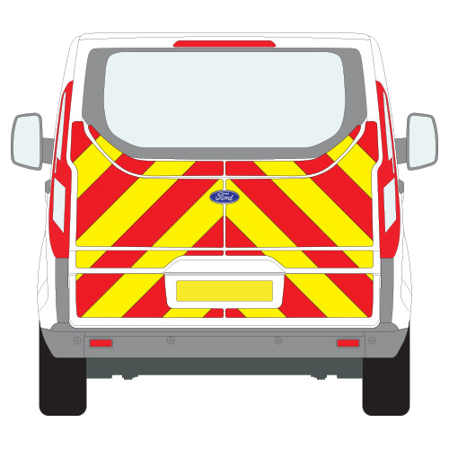 A FORD Transit Custom Tailgate (2013 ) Chevron Kit in a  Planked Diamond material grade (Half Kit)  from the Chevron Warehouse