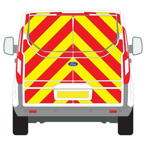 A FORD Transit Custom Tailgate (2013 ) Chevron Kit in a  Flooded Engineering material grade (Full Kit)  from the Chevron Warehouse