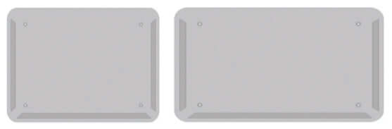 ADR Hazchem Board Holder 700mm x 400mm display boards shown in two sizes for Hazchem signage