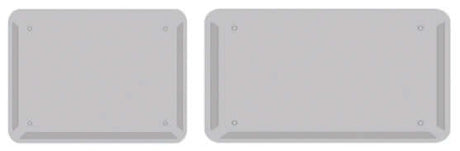 ADR Hazchem Board Holder 700mm x 400mm display boards shown in two sizes for Hazchem signage