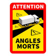 Angles Morts Sign - 170mm X 250mm featuring a warning truck symbol and caution graphics.