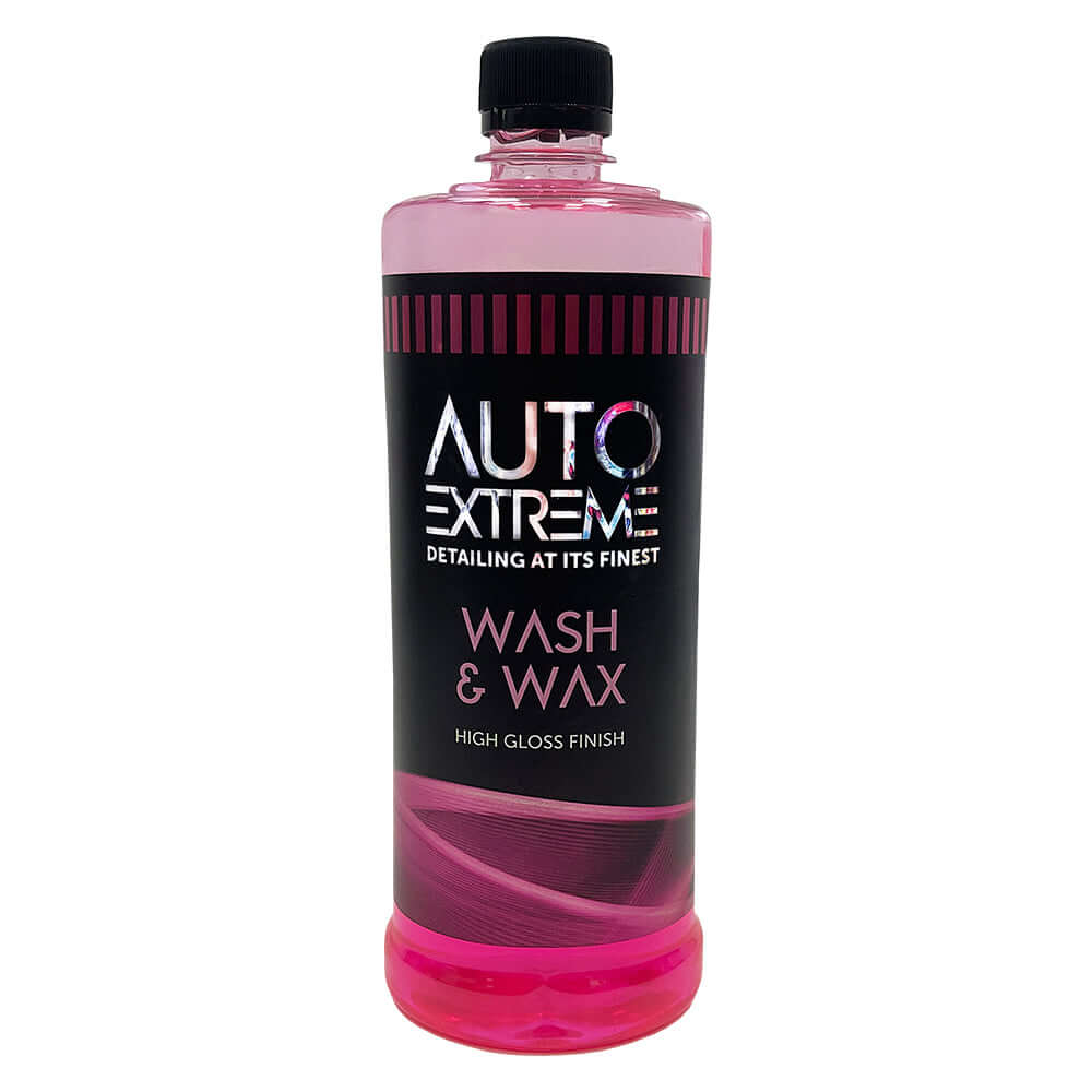 Valeting Bundle Promotion showcasing Auto Extreme Wash & Wax bottle for high gloss finish.