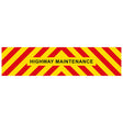 Highway Maintenance - 2100mm X 500mm X 1.5mm safety marking board with bright red and yellow design.