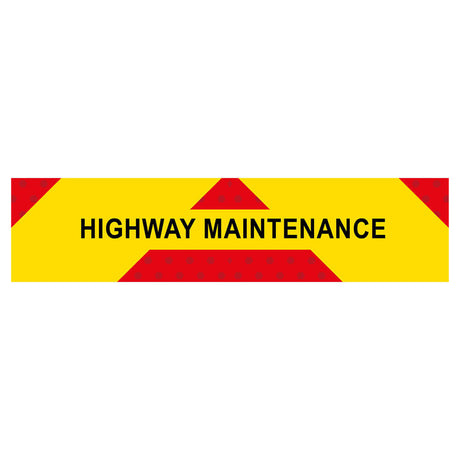 Highway Maintenance Board - 600mm X 150mm with non-reflective fluorescent yellow and red chevrons.