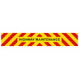 Highway Maintenance - 2100mm X 350mm X 1.5mm safety board with red and yellow reflective design.