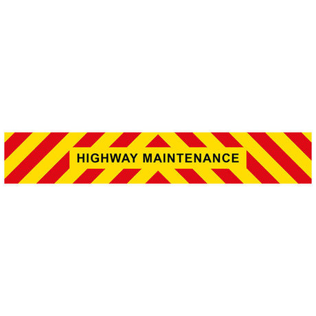 Highway Maintenance - 2100mm X 350mm X 1.5mm safety board with red and yellow reflective design.