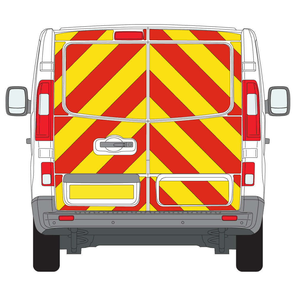 thumbnail image 2 of Ford Transit Van H2 2014+ Top & Bottom Chevron Kit – Prismatic Chapter 8 Reflective 2 of 6