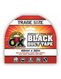 Strong As An Ox Trade Size Black Duct Tape 48mm x 32m packaging with strong adhesive features.