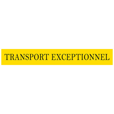 Transport Exceptionnel Sign 1900mm X 300mm on a yellow background for oversized load transport.