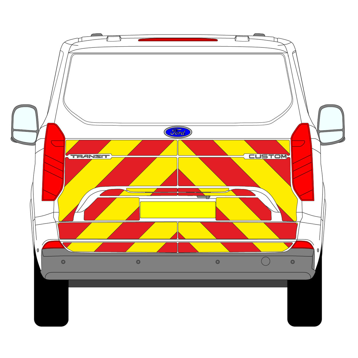 Ford Transit Custom Tailgate Chevron Kit (2023 - 2025)