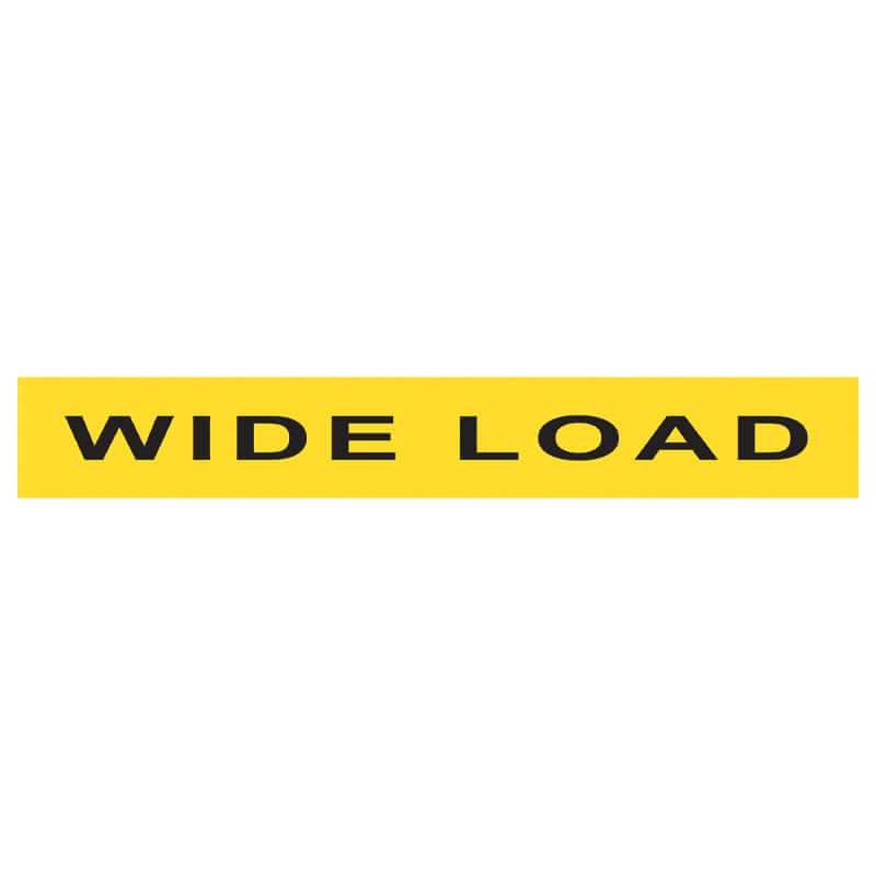 Wide Load Sign - 1900mm X 300mm on a yellow background for transporting oversized loads.