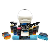 Valeting Bundle Promotion featuring a complete car cleaning kit with wax, sprays, towels, and accessories.